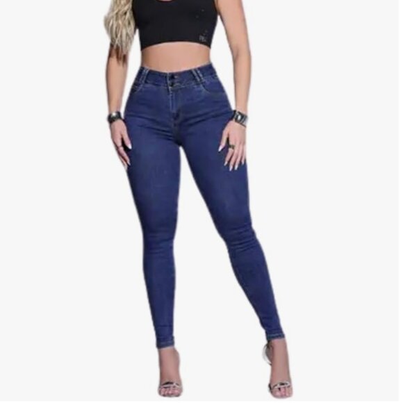 BLACK PITBULL Brazilian High Waisted Skinny Sculpturing & Butt Lift Jeans - Picture 4 of 16